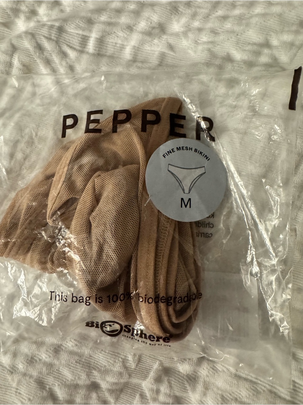 Pepper Fine Mesh Bikini in Fawn NWT unopened